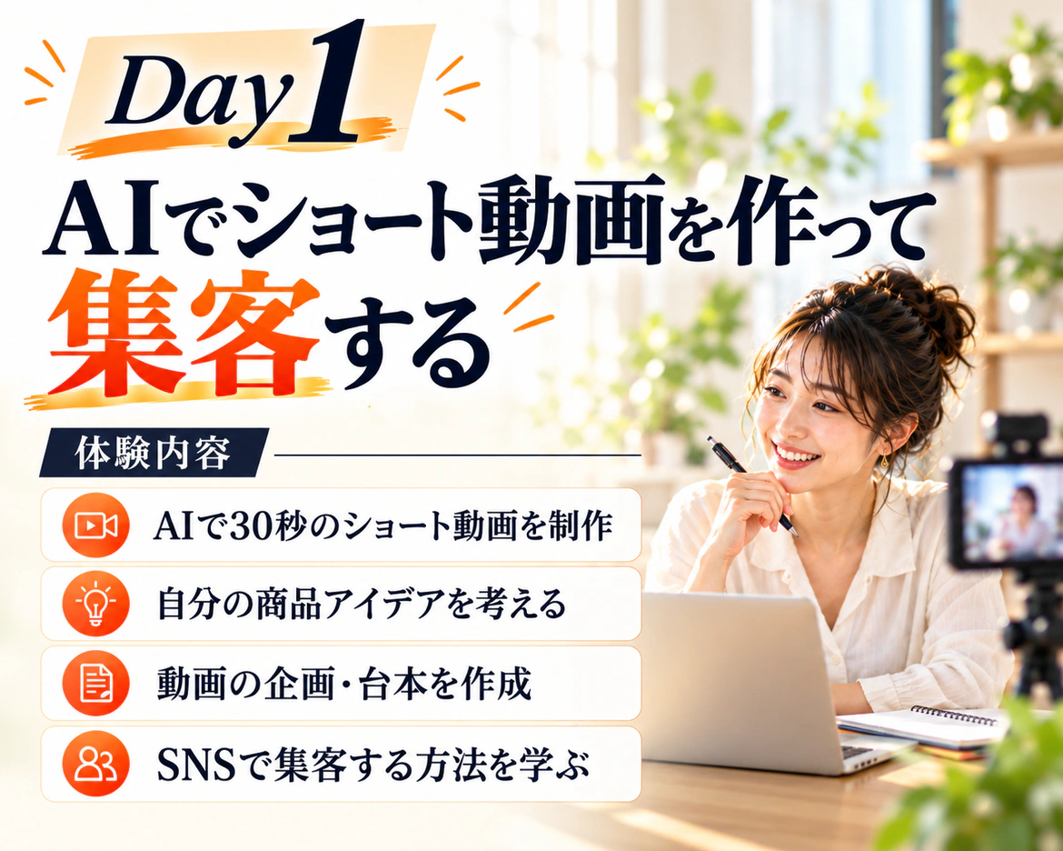Day1 AIでショート動画を作って集客する